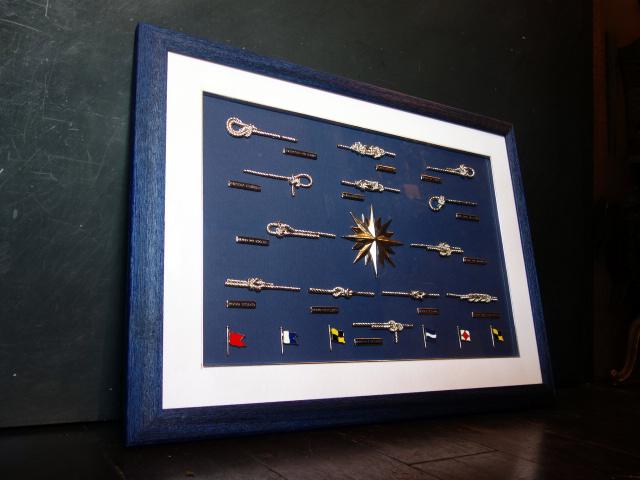 ヨット】ロープノット 壁飾り【インテリア】 ビンテージノットボード