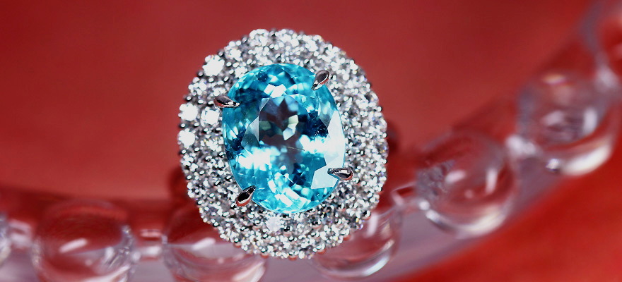 パライバトルマリン 5.47ct ダイヤモンド プラチナ リング（指輪