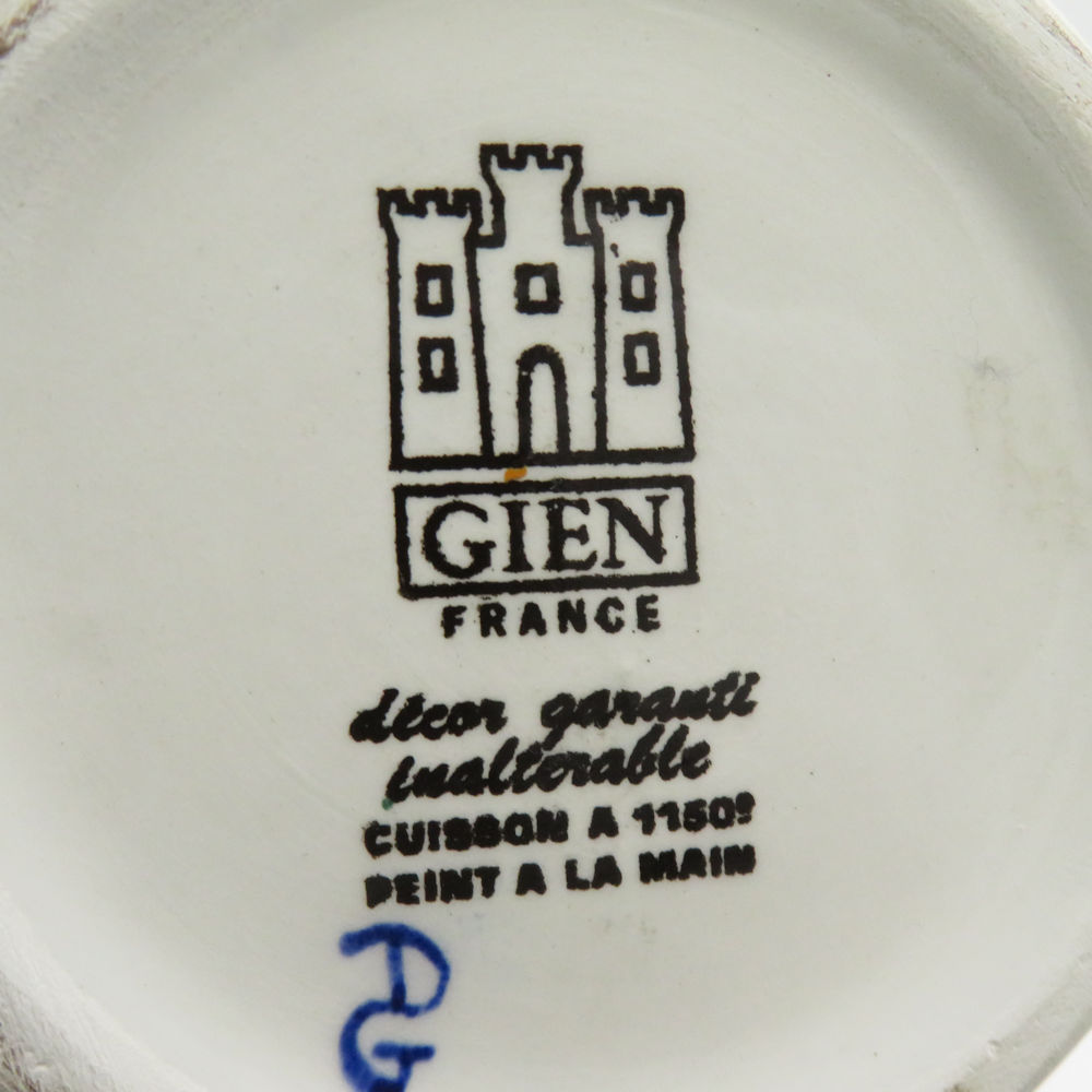 フランスアンティーク Gien ジアン フォンドブルー ルネッサンス