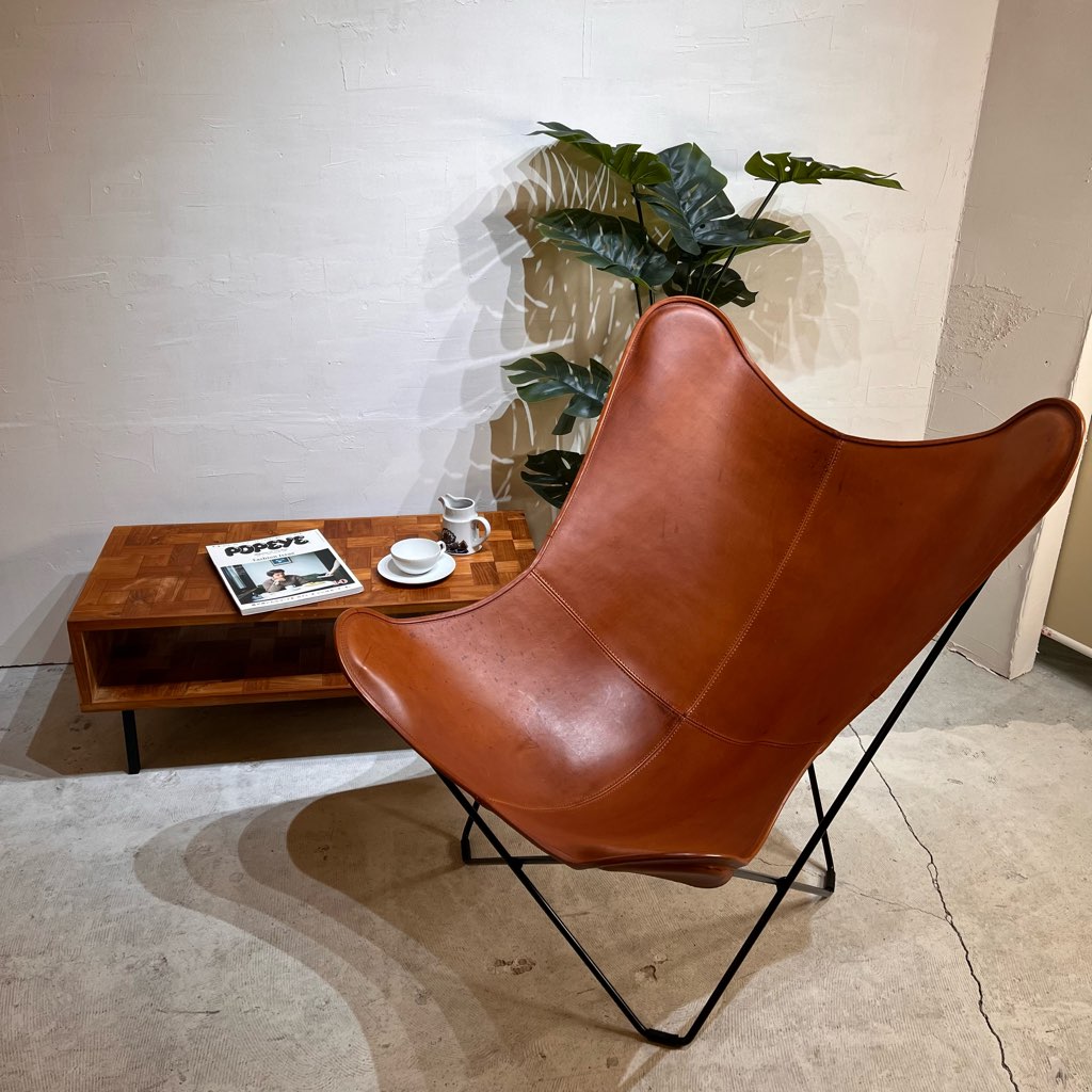 クエロ / CUERO バタフライチェア BKFチェア 本革 ブラウン アントニオ