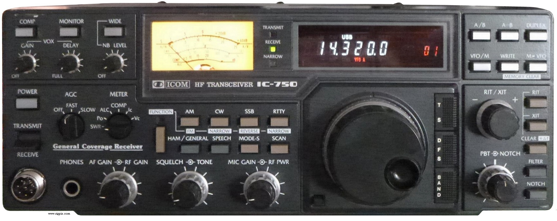 ICOM IC-750A ICOM アイコム HF トランシーバー IC-750A 通電＆簡易