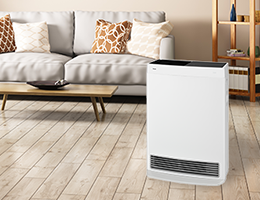 スタイリッシュで操作性の高いデザイン：ガスFF暖房機 － リンナイ