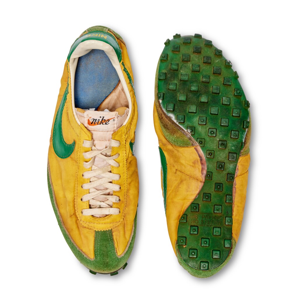 NIKE Waffle running shoes, owned the late Steve Prefontaine, at