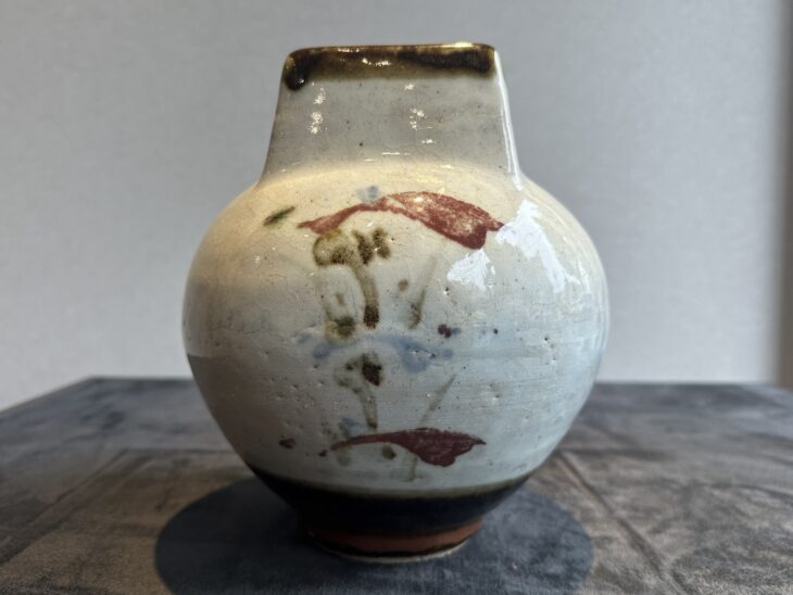 河井 寛次郎 作『草花図壺』 ｜骨董品買取 緑和堂