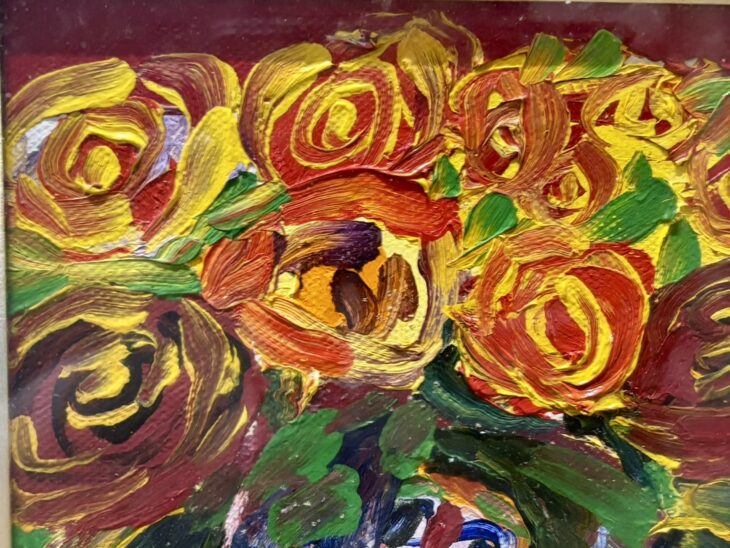 野間仁根 『薔薇』 ｜骨董品買取 緑和堂