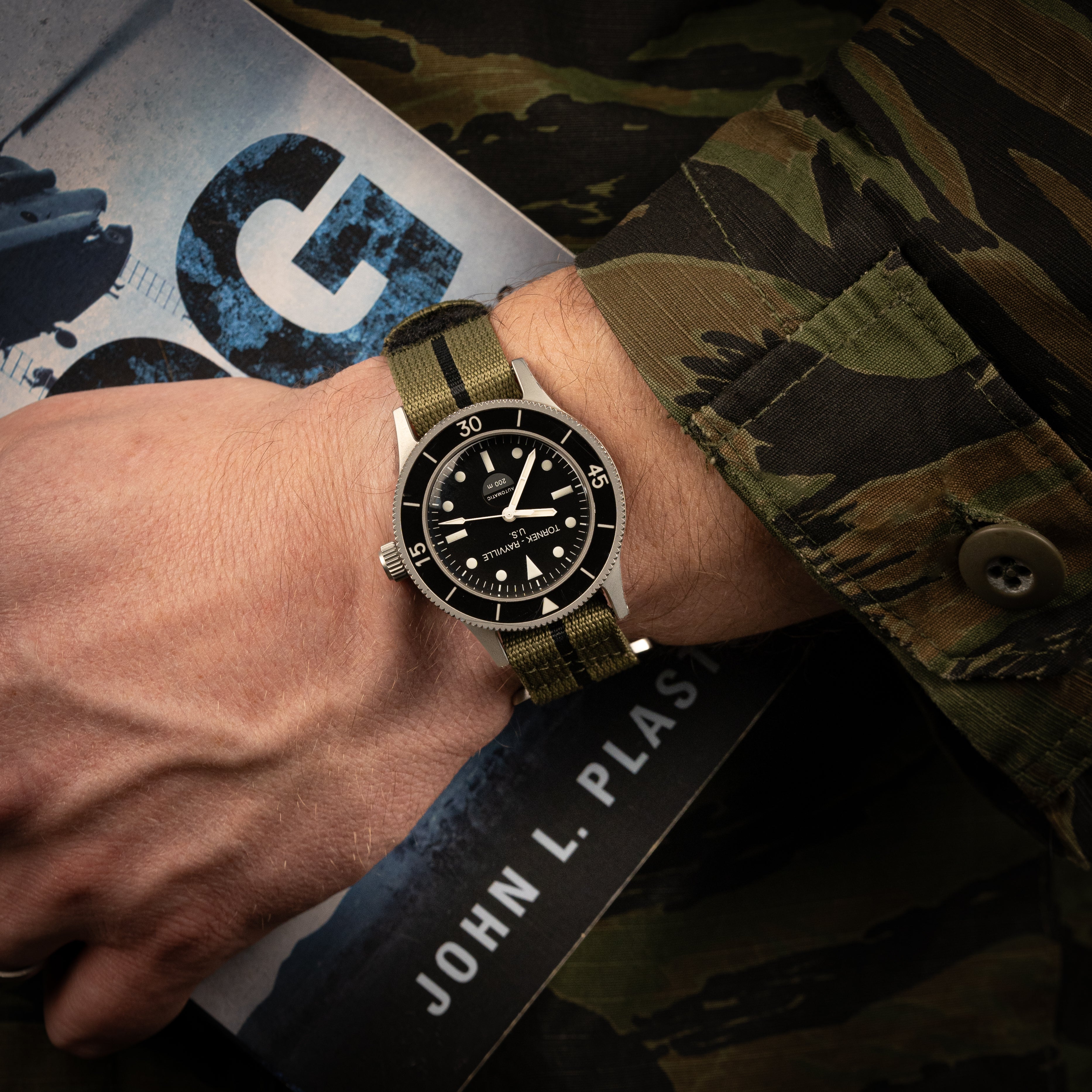 Glomar Explorer Hook And Loop Watch Strap - Stripe – Watches of