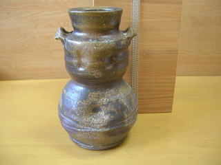 備前焼 柴岡陶泉堂 香山 壺 花入 花器 花生 共箱 真作保証 備前焼 柴岡