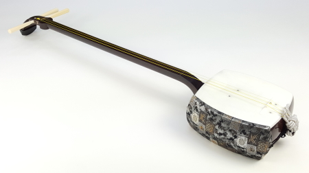 三味線 中棹（太さ 約2.8cm） 破れなし 皮が割れない？地唄三味線（