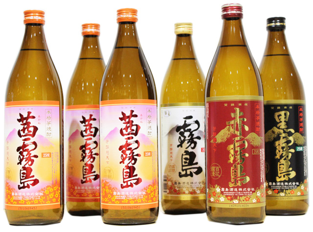 茜霧島が3本も！【プレミアム焼酎6本セット】茜霧島900ml×3本 赤