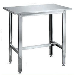 ステンレス高さ調整作業台（SUS430）/M350UT4-S096LCN | シロ産業 |