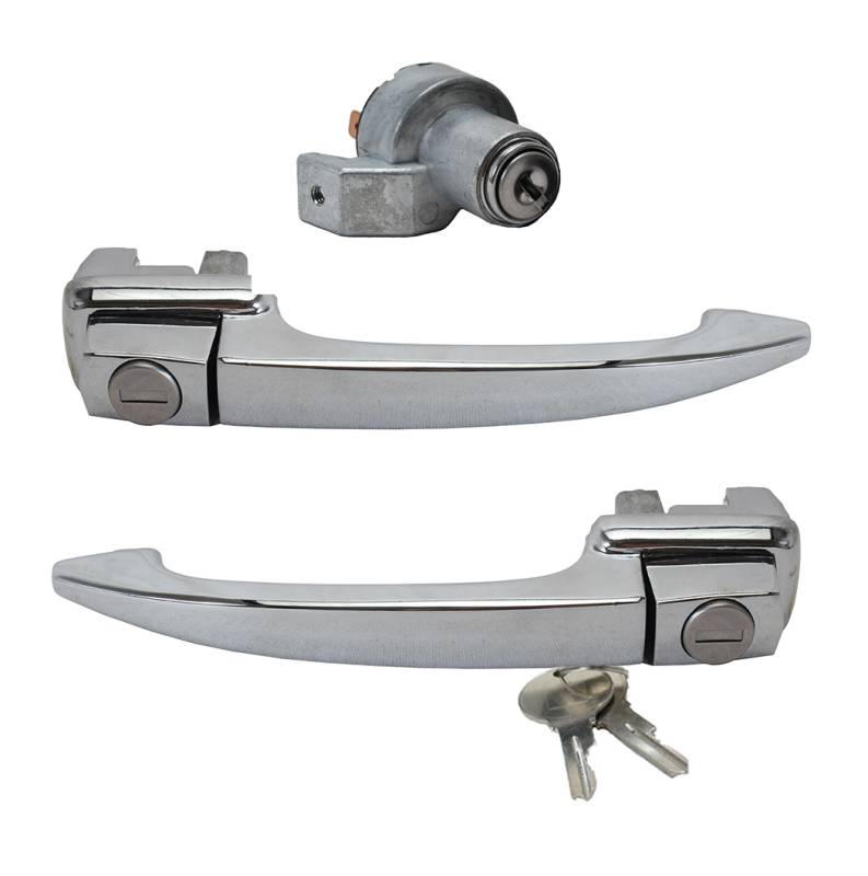 113-016 LOCK SET, FRONT DOOR HANDLES & IGNITION, BUG 1965-66 (Will
