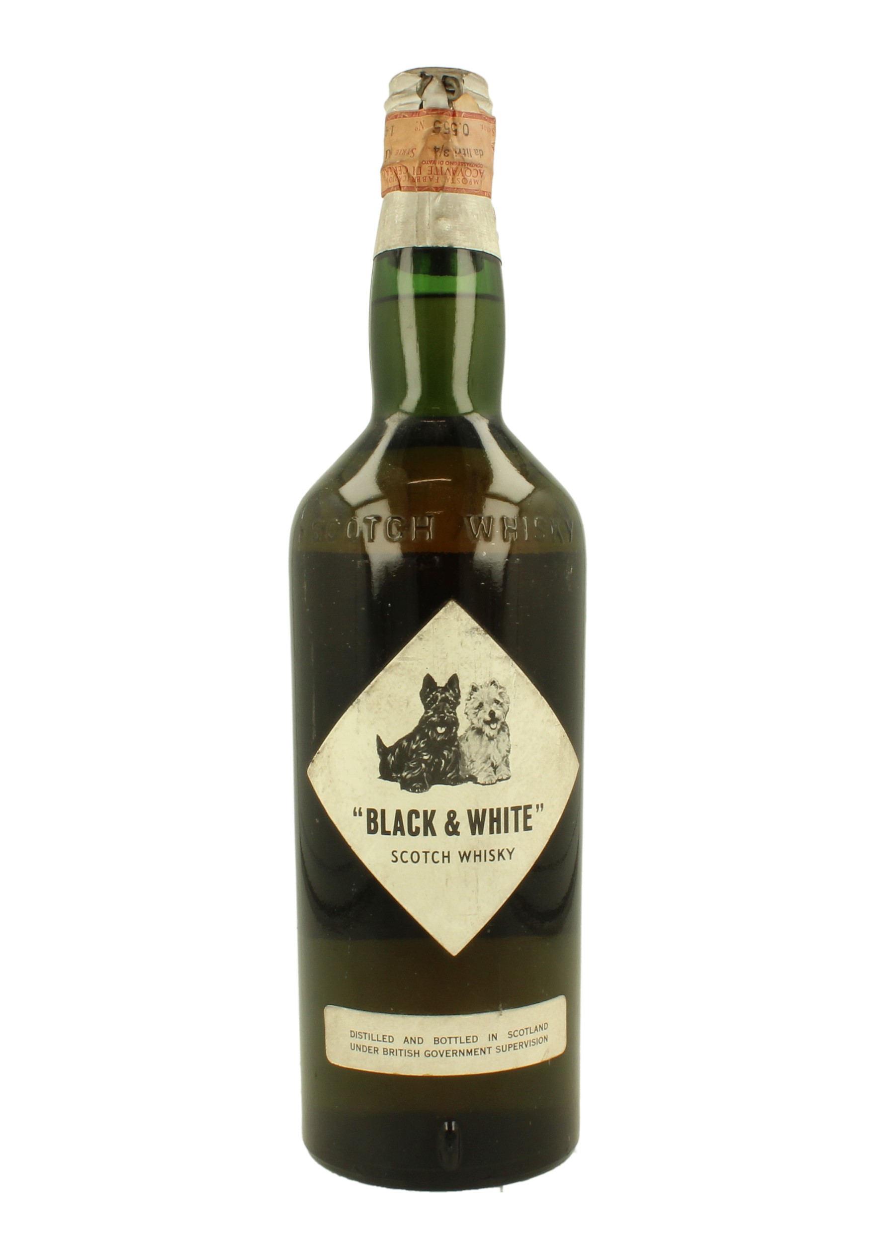 BLACK & WHITE Spring Cap Bot.60's 75cl 43% James Buchanan