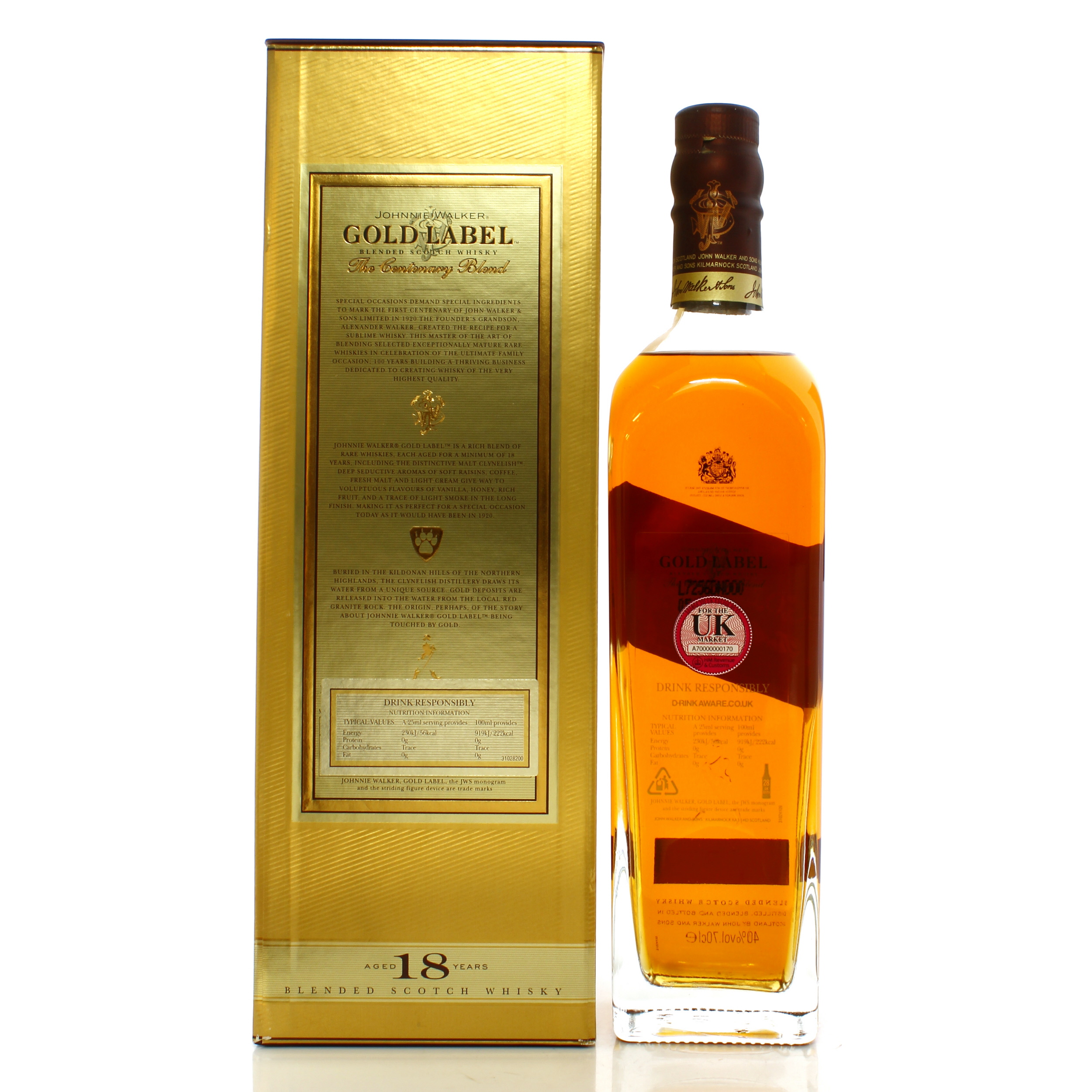 Johnnie Walker 18 Year Old Gold Label The Centenary Blend Auction