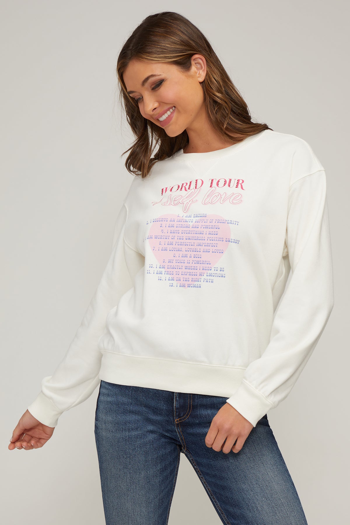 Self Love World Tour Cody Sweatshirt | Snow White – Wildfox Couture