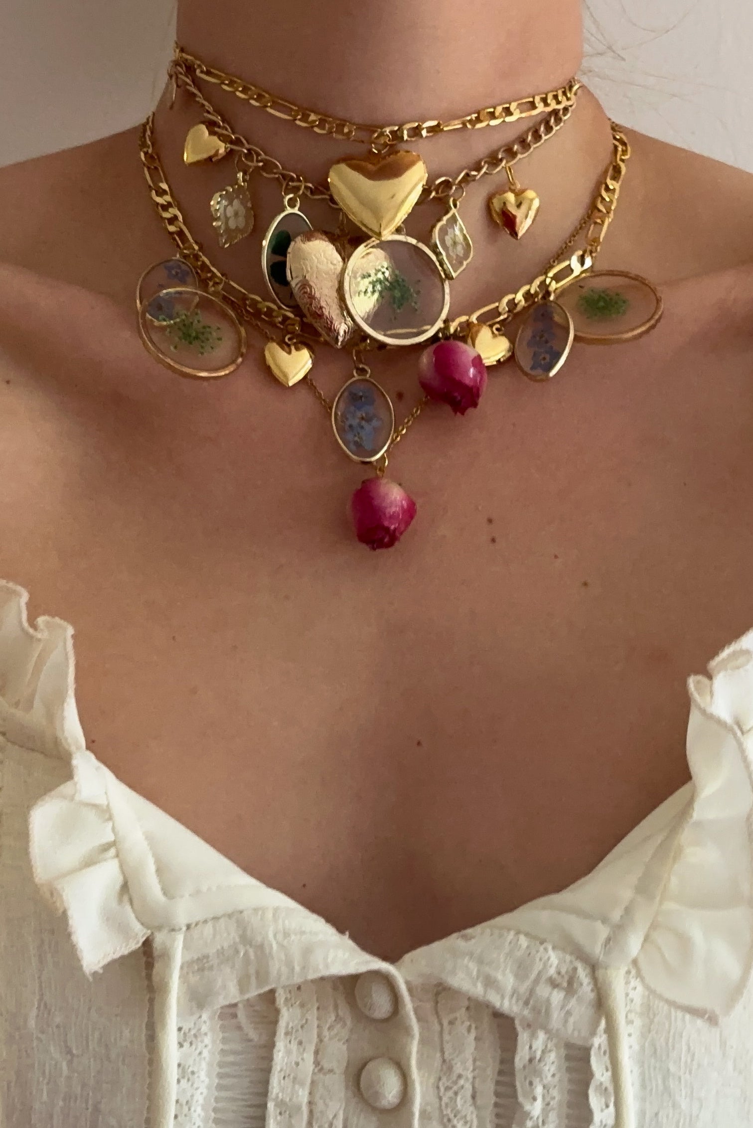 The Meadow Charm Necklace – Wild Rose & Sparrow