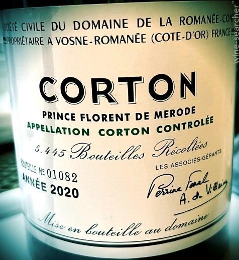 2020 Domaine de la Romanee-Conti Corton Grand Cru, Cote de Beaune