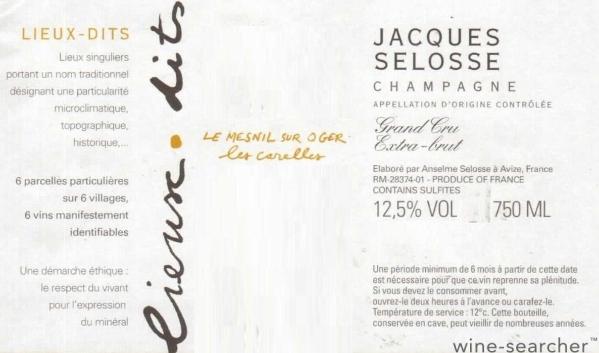 Jacques Selosse Lieux-dits 'Les Carelles' Le Mesnil Sur Oger Grand