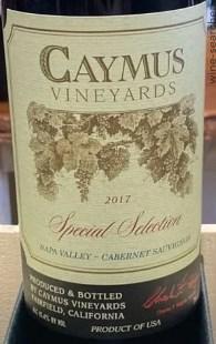 2017 Caymus Vineyards Special Selection Cabernet Sauvignon, Napa