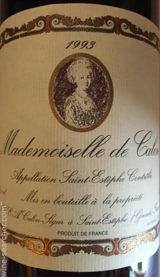 1985 Chateau Calon-Segur Le Marquis de Calon, Saint-Estephe