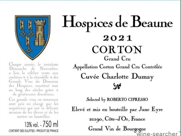 2005 Hospices de Beaune Corton Cuvee Charlotte Dumay Grand Cru