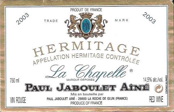 2003 Domaine de la Chapelle Hermitage La Chapelle, Rhone, France