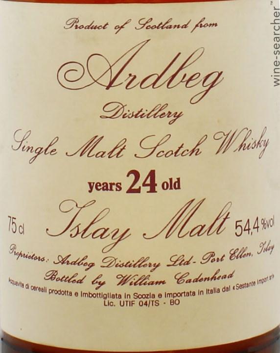 Ardbeg 24years Cadenhead WhiteLabel 空瓶