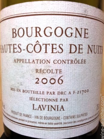 2014 Bourgogne Hautes-Cotes de Nuits Blanc by DRC, Burgundy