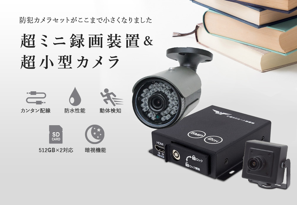 防犯カメラ SDカード録画 800万画素【WTW 塚本無線】
