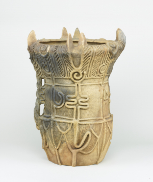 新羅土器 長頸壺 】 ＊東京国立博物館台付長頸壺 同手 台付長頸壺 文化