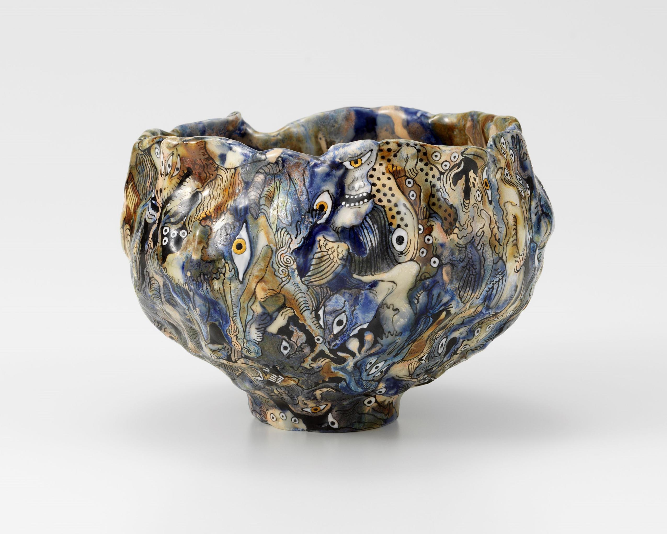 笠間陶芸家ロイマーチン氏の展示会作品