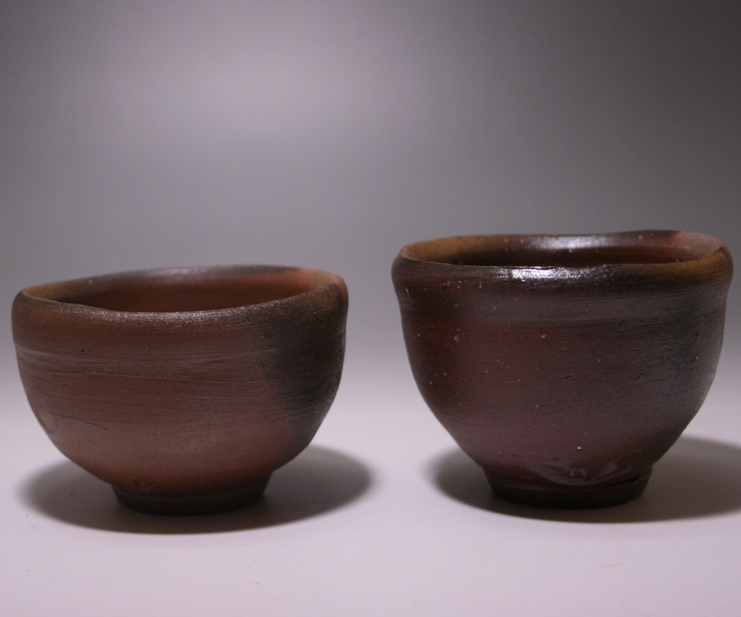 備前焼吉本正、皿、直径27cm、藤原啓の弟子 備前焼吉本正、皿、直径27cm、