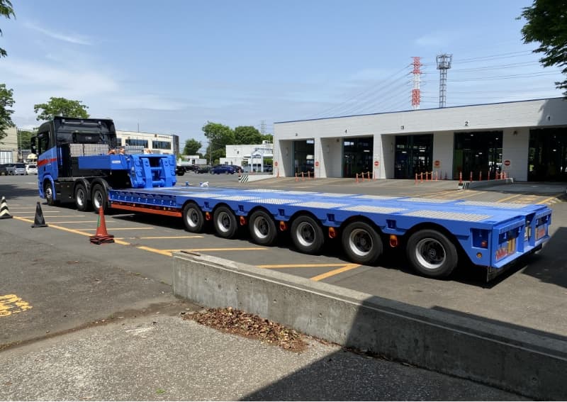 改タミヤトレーラー台車 重トレ16輪車 タミヤ1/14トラック用16輪