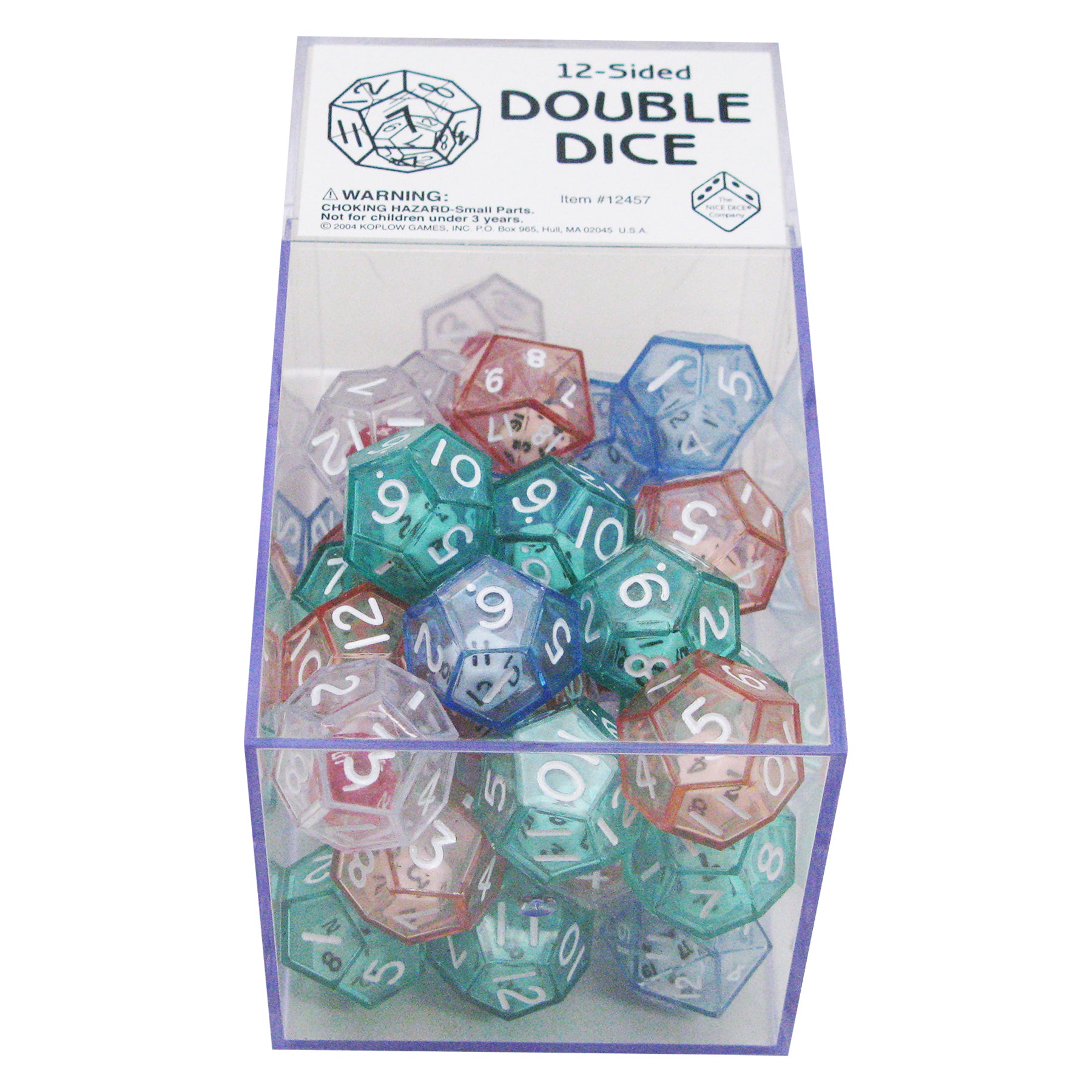 Koplow Games 12-Sided Double Dice Adventure, Box of 40 – Toys
