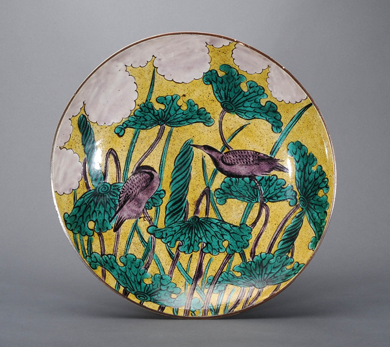 古九谷 九谷焼 古伊万里 伊万里 色絵 鳥の図 江戸期 蔵出し 1客 学芸