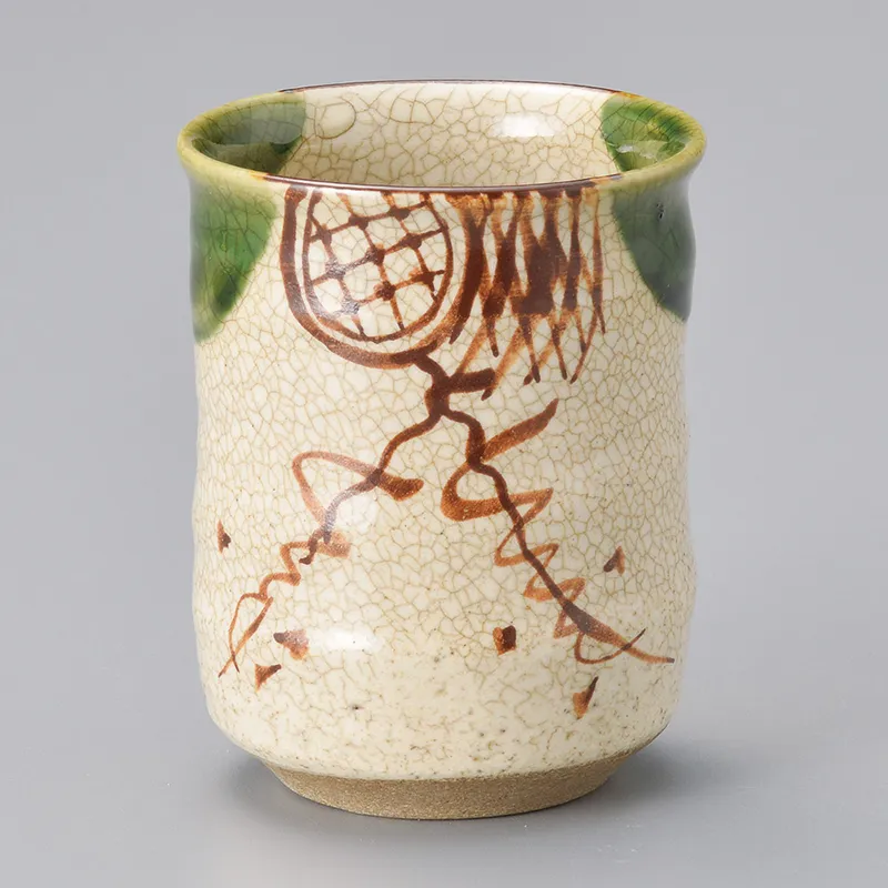 織部焼 唐草面鉢 扇形皿5枚セット 織部焼 唐草面鉢 扇形