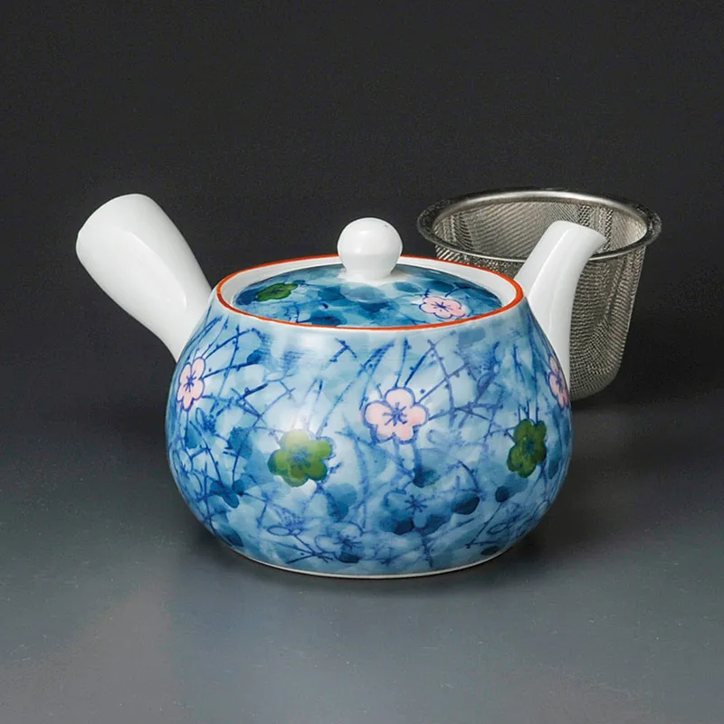 大きめの急須（梅・紅葉・金彩）