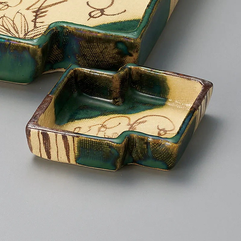 織部角違い足付向付(和食器,鉢もの,小鉢)|食器通販の陶磁庵