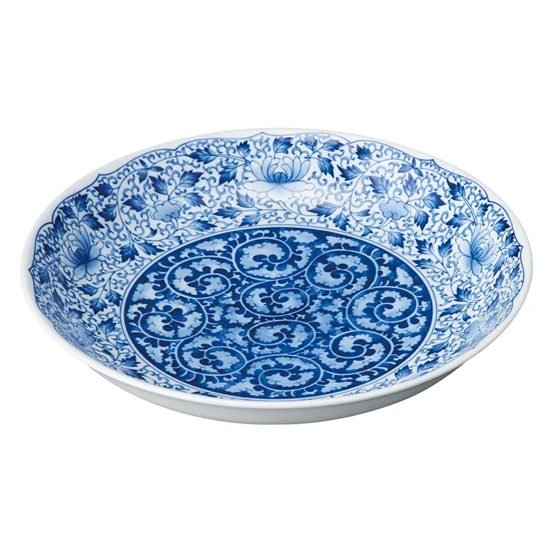 織部焼 唐草面鉢 扇形皿5枚セット 織部焼 唐草面鉢 扇形皿5枚セット