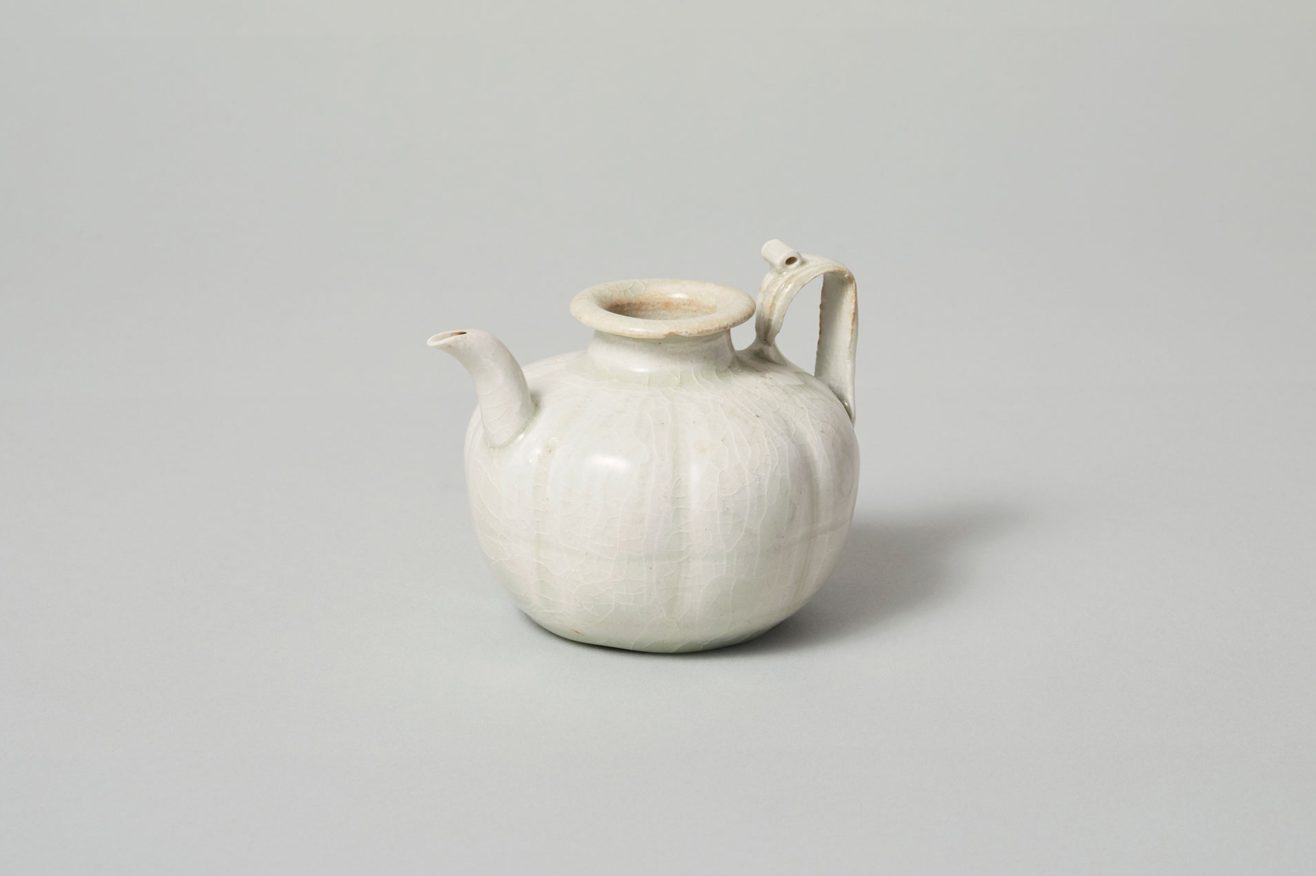 中国 宋代 青白磁 瓜型瓶 一對 M R8819 中国 宋代 青白磁 瓜型瓶 一對