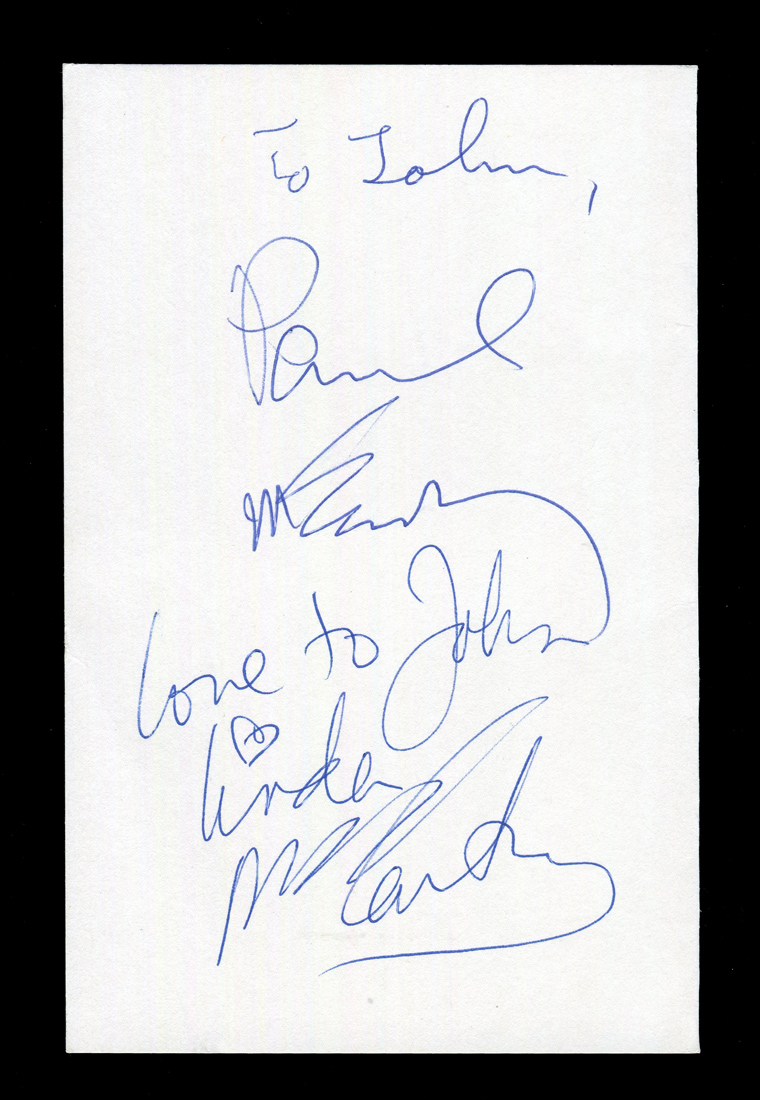 希少】Paul & Linda McCartney 直筆サイン入りアートワーク 希少】Paul