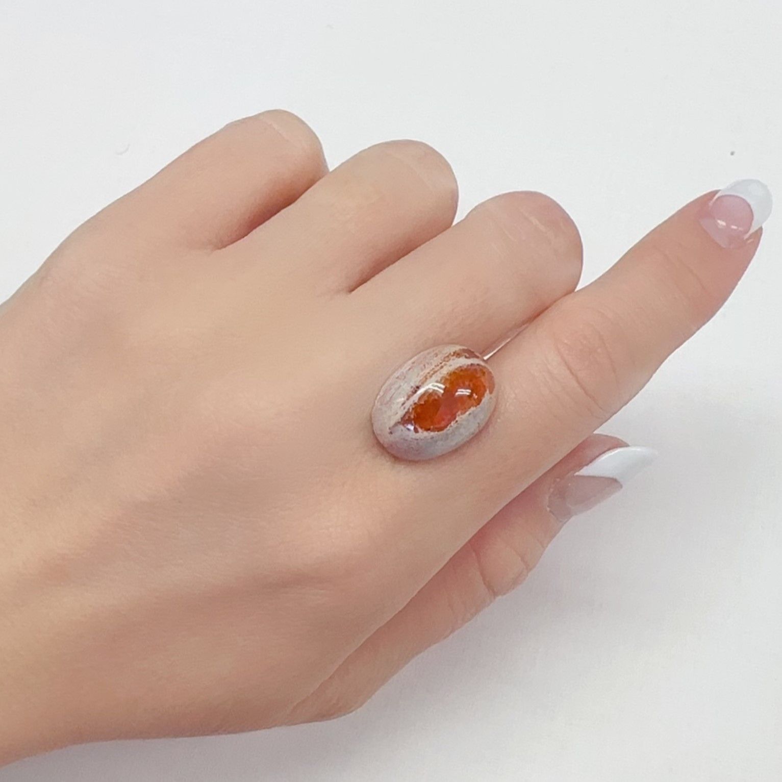 カンテラオパール メキシコ産 13.55ct[231224626]17.7x13.1mm前後