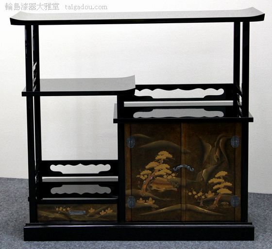 飾り棚 山水蒔絵 3,960,000円（税込） | 輪島塗の塗師屋 輪島漆器大雅