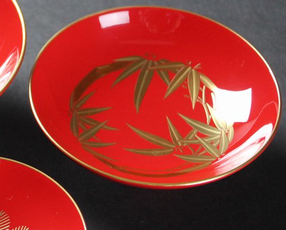 輪島塗 高級 漆器 扇面 ○屠蘇器 セット ○源氏香蒔絵 雪斉型お盆