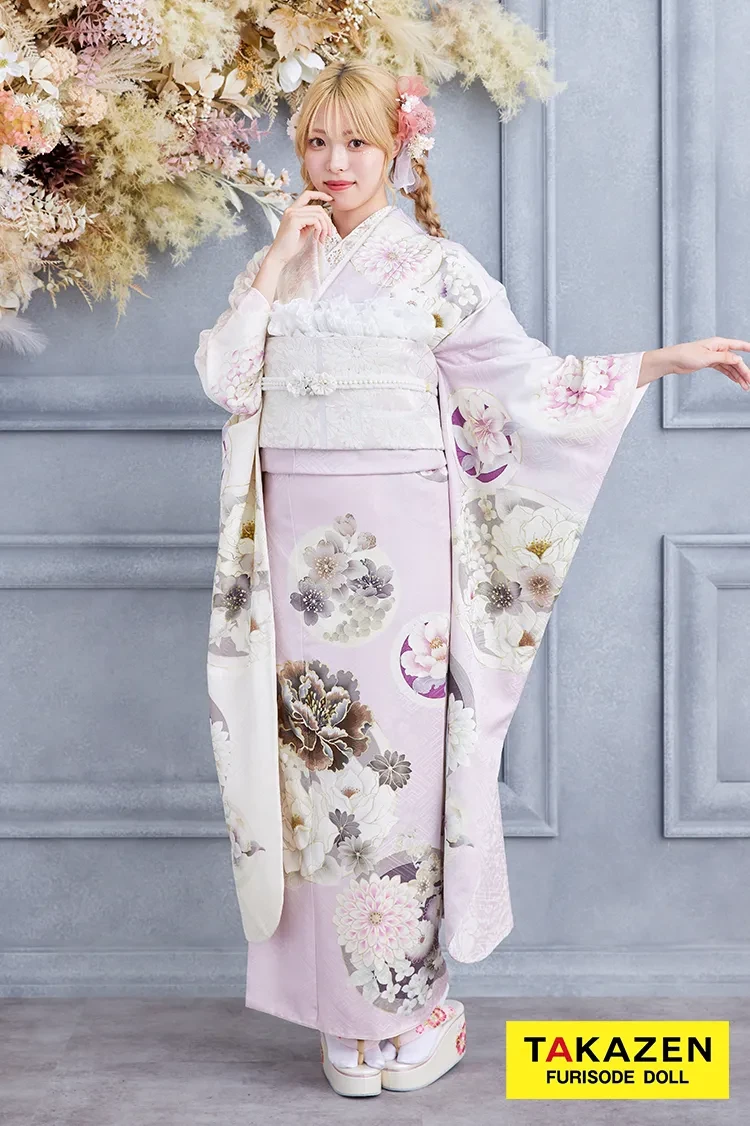 ピンク色の安くてかわいい格安成人式のレンタル振袖｜激安＆格安で