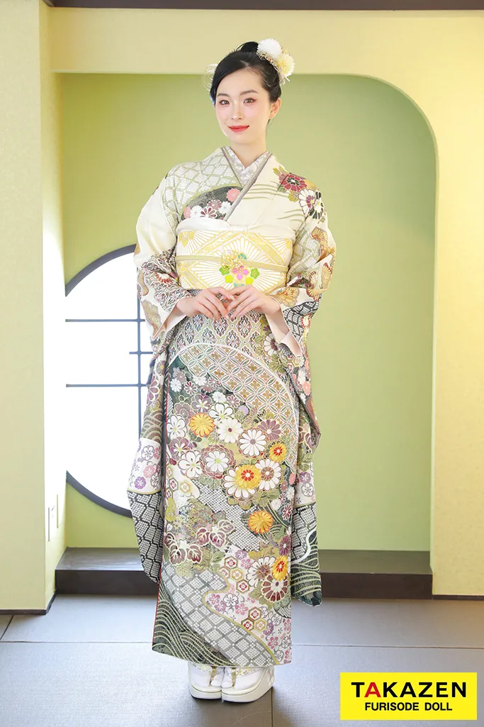 404z54〇総絞り 振袖 金駒刺繍 牡丹〇美品 成人式 結婚式