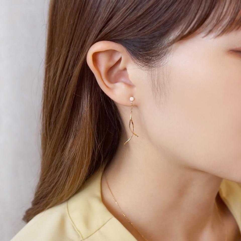 TAKE-UP☆テイクアップ☆セカンドピアス☆オレンジムーンストーン