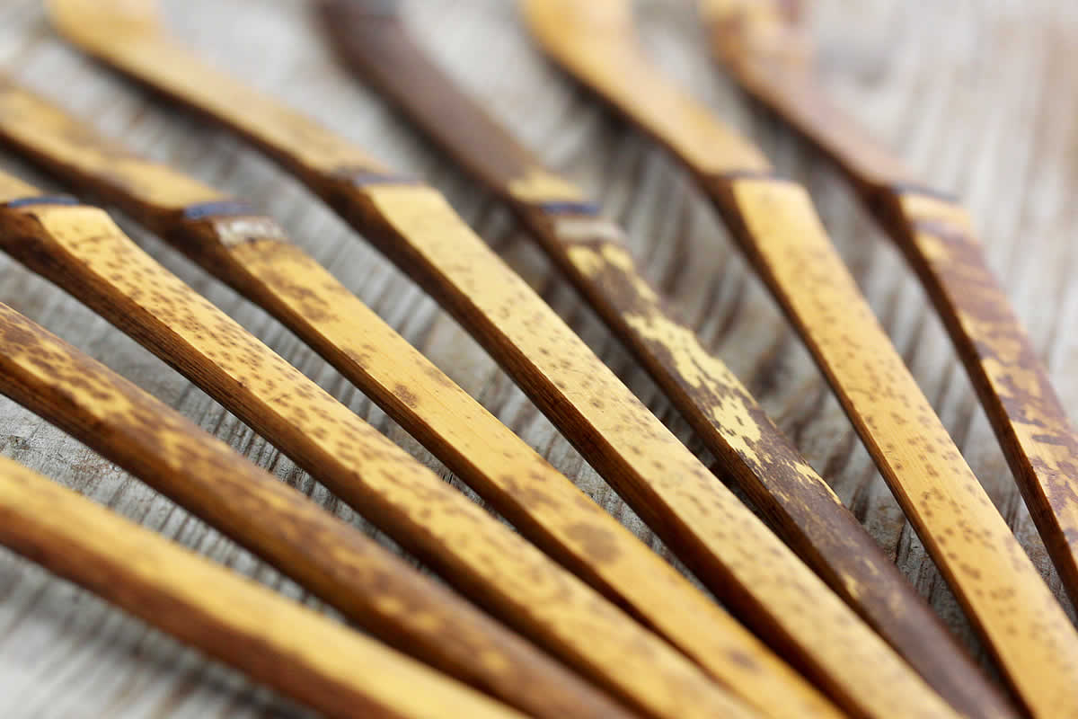 虎竹茶杓（漆） | 虎斑竹専門店 竹虎