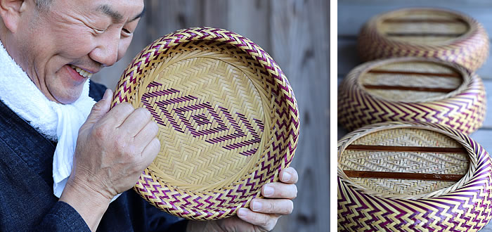 八郎名人作 無双盛籠 | 虎斑竹専門店 竹虎