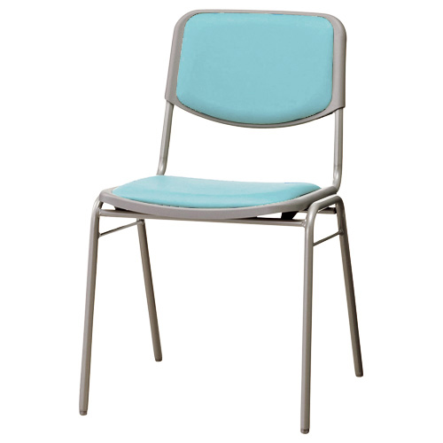 たのめーる】ライオン事務器 スタッキングチェアー ライトグリーン No