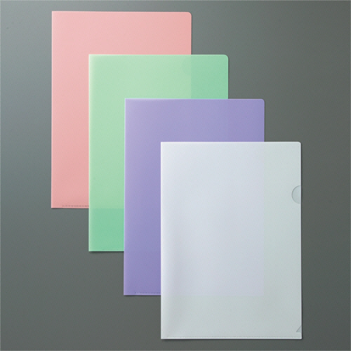 たのめーる】TANOSEE カラークリアホルダー(単色タイプ) A4 ふじ 1